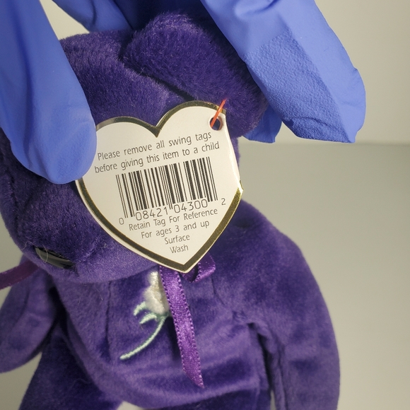 NWT Beanie Baby ty Official Princess The Bear - Picture 10 of 11